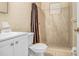 Bathroom with a large stand-up shower and a neutral color scheme at 504 Holly Ln, Brandon, FL 33510