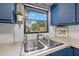 Kitchen sink and countertop with a view of the backyard from the window at 5243 27Th N Ave, St Petersburg, FL 33710