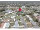 Aerial view showing home's location near a waterway at 553 Lake Hill Ln, Largo, FL 33771