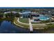 Community clubhouse and pool with lake access at 6645 Current Dr, Apollo Beach, FL 33572