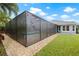 Screened pool area with paver deck at 6645 Current Dr, Apollo Beach, FL 33572