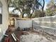 Backyard with storage shed and wooden fence at 10538 Bay Hills Cir, Thonotosassa, FL 33592