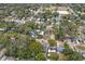 Wide aerial view of the neighborhood, showing surrounding homes and landscape at 1217 E Flora St, Tampa, FL 33604