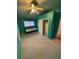 Bedroom with teal walls, carpet, and closet at 13986 Bonnie Brae Dr, Largo, FL 33774