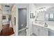 Guest bathroom with single sink and toilet at 2102 Golf Manor Blvd, Valrico, FL 33596