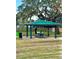 Covered picnic area with table and benches under large oak tree at 2102 Golf Manor Blvd, Valrico, FL 33596