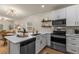 Modern kitchen with white cabinets, quartz countertops, and stainless steel appliances at 2860 4Th S Ave, St Petersburg, FL 33712