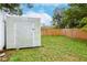 Large storage shed in the backyard at 310 W Hilda St, Tampa, FL 33603