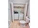 Laundry closet with washer and dryer in a small bathroom at 3417 Dragon View Ct # 3417, Valrico, FL 33594