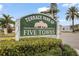 Entrance sign for Terrace Park of Five Towns community at 5750 80Th St N # B106, St Petersburg, FL 33709