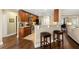 Kitchen with granite countertops and dark wood cabinets at 808 W Hollywood St, Tampa, FL 33604