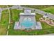 Community pool and playground aerial view at 10399 Gliding Eagle Way, Land O Lakes, FL 34638