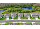 Aerial view of houses and lakefront community at 10399 Gliding Eagle Way, Land O Lakes, FL 34638