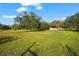 Wide shot of the property, revealing a spacious green field with a home in the background at 10601 Paul S Buchman, Plant City, FL 33565