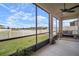 Screened porch overlooking a pond and backyard at 11614 Brighton Knoll Loop, Riverview, FL 33579