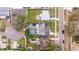 House location shown from above with surrounding homes at 120 80Th N Ave, St Petersburg, FL 33702