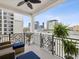 Private balcony with city views and comfortable seating at 146 4Th Ne Ave # 504, St Petersburg, FL 33701