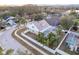 Aerial view of house with pool in residential area at 17436 Lawn Orchid Loop, Land O Lakes, FL 34638