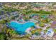 Aerial view of community pool and surrounding amenities at 2431 Kensington Greens Dr # 0, Sun City Center, FL 33573