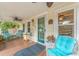 Relaxing front porch with wicker chairs, ceiling fan, and wood flooring at 2545 2Nd N Ave, St Petersburg, FL 33713