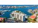 Stunning aerial view of high-rise building and marina at 255 Dolphin Pt Pt # 603, Clearwater Beach, FL 33767