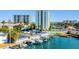 High-rise building located on the waterfront with boat docks and parking at 255 Dolphin Pt Pt # 603, Clearwater Beach, FL 33767