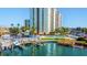 High-rise building with private boat slips and marina access at 255 Dolphin Pt Pt # 603, Clearwater Beach, FL 33767