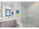 Clean bathroom with walk-in shower and modern vanity at 301 1St S St # 3204, St Petersburg, FL 33701