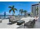 Relaxing patio with fire pit and modern seating at 301 1St S St # 3204, St Petersburg, FL 33701