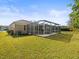 Home with fenced pool and grassy backyard at 5537 Terrain De Golf Dr, Lutz, FL 33558