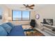 Main bedroom with water view and a comfortable sitting area at 5700 Escondida S Blvd # 302, St Petersburg, FL 33715