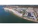 Wide aerial showcasing the building's waterfront location at 6020 Shore S Blvd # 411, Gulfport, FL 33707