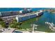 Aerial view showing building location and marina access at 6020 Shore S Blvd # 411, Gulfport, FL 33707