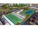 Aerial view of community recreation area with shuffleboard and kayaks at 6020 Shore S Blvd # 411, Gulfport, FL 33707