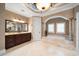 Primary bathroom with soaking tub and double vanity at 6408 Bright Bay Ct, Apollo Beach, FL 33572