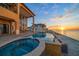 Inviting pool and spa with waterfront views at 6408 Bright Bay Ct, Apollo Beach, FL 33572