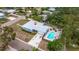 Single Gathering home view from above, showing the pool at 674 61St S Ave, St Petersburg, FL 33705