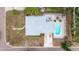 Bird's eye view of house, showing pool and yard at 674 61St S Ave, St Petersburg, FL 33705