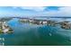 Aerial view of waterfront homes and boats at 690 Island Way # 410, Clearwater Beach, FL 33767