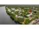 Aerial view showcasing the property's waterfront location at 7117 E Bank Dr # 2, Tampa, FL 33617