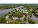 Aerial view showing property location near a lake at 7117 E Bank Dr # 2, Tampa, FL 33617