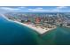 Aerial view showing location of property near beach at 7537 Bayshore Dr # 406, Treasure Island, FL 33706