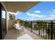 Spacious balcony overlooking the water at 7537 Bayshore Dr # 406, Treasure Island, FL 33706