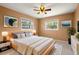 Bright bedroom featuring a king-size bed and modern decor at 1085 Indian Rocks S Rd, Largo, FL 33770