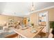 Light dining area adjacent to the living room at 1085 Indian Rocks S Rd, Largo, FL 33770
