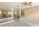 Spacious living room with hardwood floors and decorative room divider at 1085 Indian Rocks S Rd, Largo, FL 33770