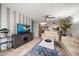 Living room boasts ample natural light and comfortable furnishings at 12300 Vonn Rd # 6101, Largo, FL 33774