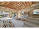 Unfinished garage interior with exposed beams and concrete floor at 126 Ricardo Ne Way, St Petersburg, FL 33704