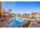 Inviting pool area with brick pavers and canal views at 127 Sands Point Dr, Tierra Verde, FL 33715