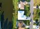 Aerial view showing home's location and canal access at 1290 Cambridge Dr, Venice, FL 34293